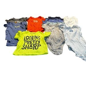 Carter’s baby‎ under shirt with snaps 6 month BUNDLE OF 12 items
